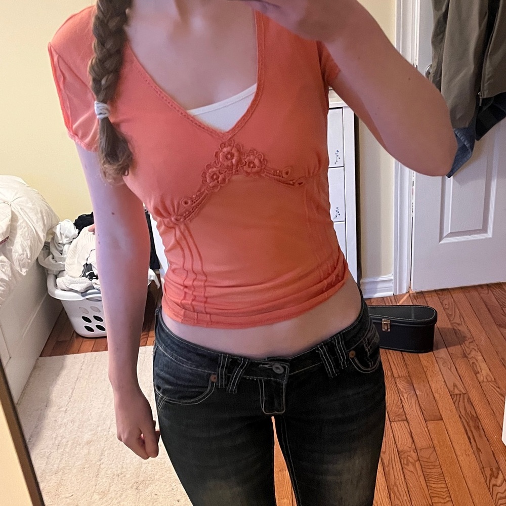 Y2K Peach Women's Top